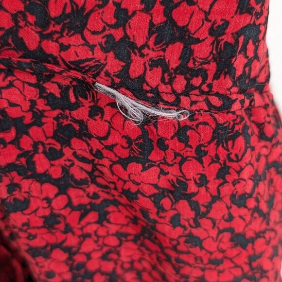 Zadig & Voltaire Rinka Red/Black Floral Print Long Sleeve Mini Dress, size S - Picture 8 of 8